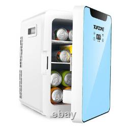 20L Mini Fridge LCD Ice Box Freezer Tabletop Portable Drinks Beer Cooler Blue UK