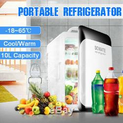 220V 12V 10L Portable Mini Fridge Freezer Cooler Refrigerator Home Office Car