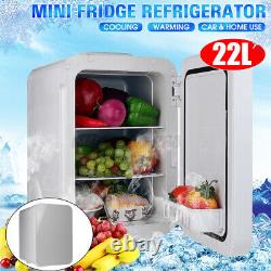 220V 22L Portable Mini Refrigerator Freezer Warmer Cooler Bedroom Ice Box Office