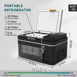 25L Car Refrigerator Freezer Fridge Portable Vehicle Camping Cooler Box -20? 20