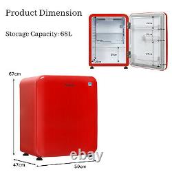 68L Compact Refrigerator Single Door Mini Fridge withRemovable Glass Shelves Home