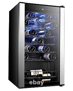 95L Glass Door Wine & Beverage Cooler Undercounter Mini Bar Beer Drinks Fridge