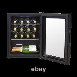 Baridi 16 Bottle Wine Cooler, Fridge, Touch Screen, LED, Low Energy A, Black