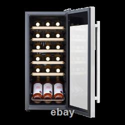Baridi 18 Bottle Wine Cooler Fridge, Touch Screen, LED Light, Low Energy A