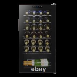 Baridi 28 Bottle Wine Cooler, Fridge, Touch Screen, LED, Low Energy B, Black