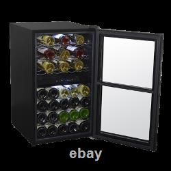 Baridi 43 Bottle Dual Zone Drinks Wine Cooler, Fridge, Touch Screen, LED, Black