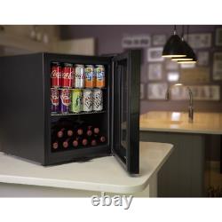 Baridi 46L Wine Beer Drinks Fridge Cooler Thermostat Lock & Key Mini Bar A Class