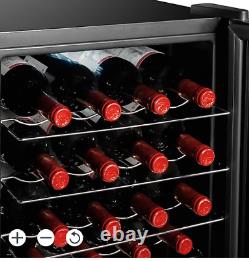 Best Value Quality Drinks cooler Matt black glass kitchen fridge home cabinet