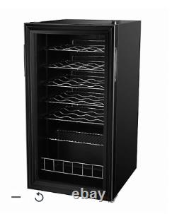 Best Value Quality Drinks cooler Matt black glass kitchen fridge home cabinet