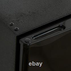 Black Compact Fridge 91L Under Counter Refrigerator Reversible Door Chiller Box