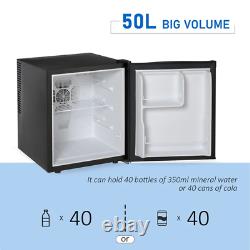 Black Compact Tabletop Fridge 50L Small Drinks Cooler Food Mini Chiller Bedroom