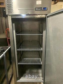 Blizzard single door stainless steel commercial fridge. Takeaway/restaurant