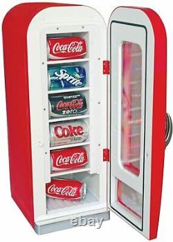 Coca-Cola Retro Vending Machine Style 10 Can Mini Fridge/Cooler, 12V / 240V AC