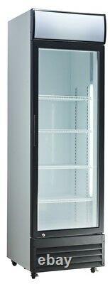 Commercial Single Door Refrigerated Merchandiser Glass Display Chiller with Canopy