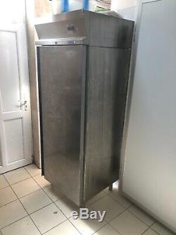 Dexion upright stainless fridge single door for commercial kitchen