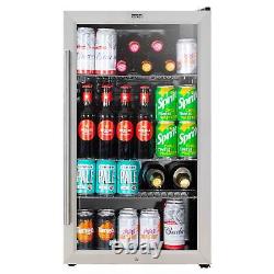 Drinks Cooler Fridge 85L Under Counter Stainless Steel