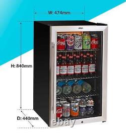 Drinks Cooler Fridge 85L Under Counter Stainless Steel