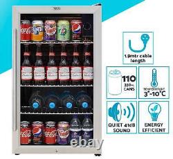 Drinks Cooler Fridge 85L Under Counter Stainless Steel