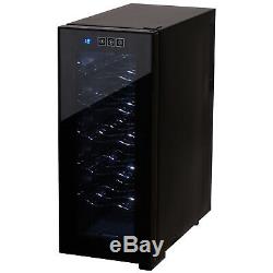 Elegant Wine Fridge Refrigerator Mini Cooler 12 Bottles Adjustable Temperature