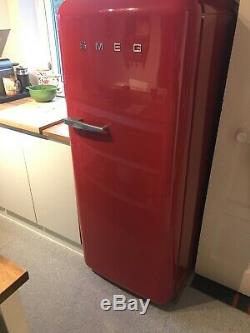 FAB28 Smeg fridge In Red. 1950s Retro. Dishwasher Also For Sale