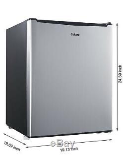 Galanz 2.7 cu ft Stainless Steel Look Single Door Compact Refrigerator
