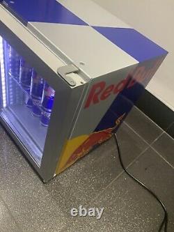 Genuine Red Bull Branded Led Illuminated Mini Fridge Holds 30cans Garage/mancave