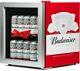 Husky Budweiser Drinks Cooler Bud Mini Beer Fridge Table Top Countertop Red