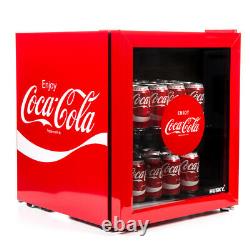 HUSKY Coca Cola Tabletop Mini Drinks Beer Cooler/Fridge 48Litres- HUS-HU255 Red