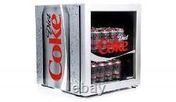 Husky Diet Coke Drinks Cooler Table Top 48L Mini Fridge Beer Chiller Glass Door