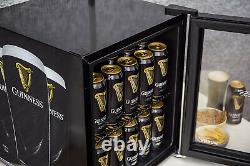 Husky Guinness Black 46 Litre Mini Table Top Fridge Drinks Can Beer Drink Cooler