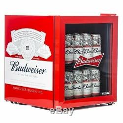 Husky HU225 Budweiser Drinks Cooler Mini Beer Fridge Drinks Chiller Red