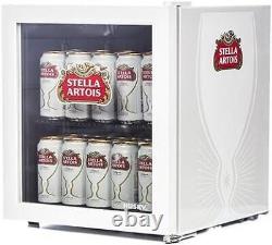 Husky HUS-HU219 Stella-Artois Mini Fridge/Drinks Cooler Refrigerator White