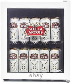Husky HUS-HU219 Stella-Artois Mini Fridge/Drinks Cooler Refrigerator White
