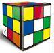 Husky Retro Rubik's Cube Drinks Table Top 43l Fridge Hus-hu231 Brand New -uk