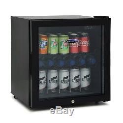IceKing DF48K 48 Litre Table Top Mini Drinks Fridge Chiller, Glass Door Black