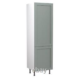 Kitchen Kit Cabinets Shaker Tall Units, Matt Sage Green Door, Soft Close Hinges