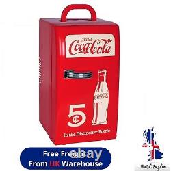Koolatron 22L(23 qt) Mini Fridge-Coca Cola Nostalgic Theme Portable Cooler, Red