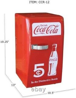 Koolatron 22L(23 qt) Mini Fridge-Coca Cola Nostalgic Theme Portable Cooler, Red