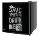 Kuhla Black Save Water Drink Beer Mini Fridge 43l A+ Efficiency Kttf4bgb-1003