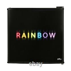Kuhla KTTF4BGB-1009 42L Rainbow Design Freestanding Table Top Black Mini Fridge