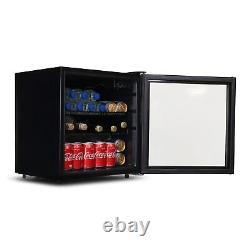 Mini Drinks Fridge, Table Top 50L Beer / Wine Cooler With Glass Door SIA DC2BL