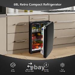 Mini Fridge 68L Portable Refrigerator with Auto Defrost&Adjustable Temperature