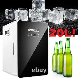 Mini Fridge Freezer 20L Ice Box Tabletop Drinks Beer Cooler Bedroom Office Car