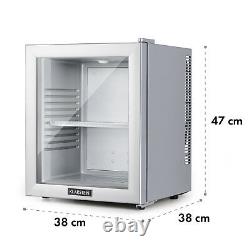 Mini Fridge Refrigerator Home Bar Drinks Cooler LED Noiseless Kitchen 24L Silver