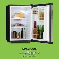 Mini fridge Refrigerator bar Drinks chiller Beer Wine Food 65 L Low Noise Silver