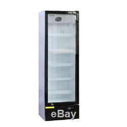 New Bc350 Single Glass Door Shop Bar Drinks Display Cooler Fridge Bottle Chiller