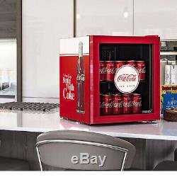 New Husky Coca Cola Mini Retro Glass Door Bar Fridge 46 Litre CKK50-130-AU-HU