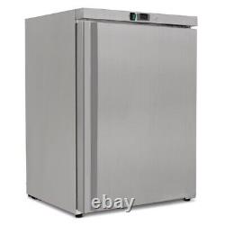 New Stainless Steel Solid Door Undercounter Fridge Refrigerator Home Pub Bar