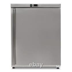 New Stainless Steel Solid Door Undercounter Fridge Refrigerator Home Pub Bar