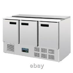 Polar Refrigerated Saladette Counter 368Ltr 885X1370X700mm Commercial Door